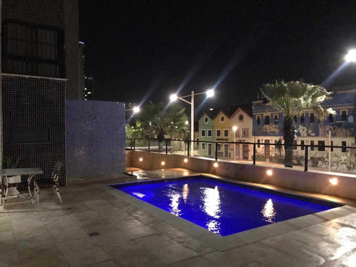 フォルタレザ804 Lindo Flat Mobiliado Com Vista Lateral Mar Na Praia De Iracemaアパートメント エクステリア 写真